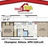 Champion Athens Model APH-528 Loft - Floor Plan