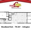 Woodland Park Model Timber Ridge Arlington (TR-207) – Floor Plan Woodland Park Model Timber Ridge Arlington (TR-207) - Floor Plan