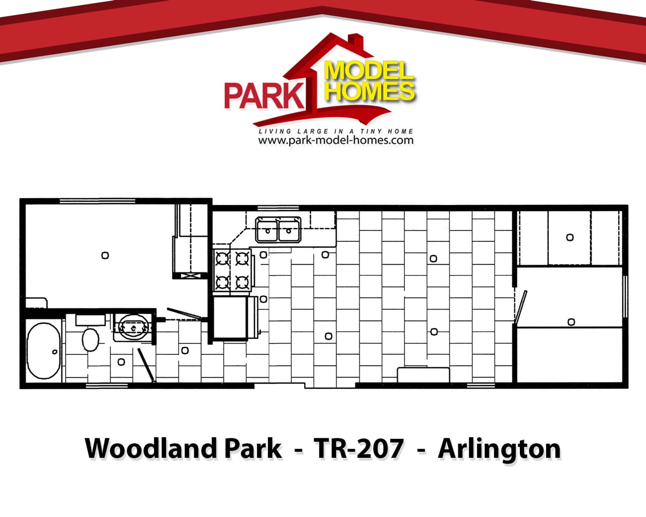 Woodland Park Model Timber Ridge Arlington (TR-207) - Floor Plan