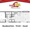 Woodland Park Model Timber Ridge Denali (TR-201) – Floor Plan Woodland Park Model Timber Ridge Denali (TR-201) - Floor Plan