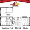 Woodland Park Model Timber Ridge Glacier (TR-256L) - Floor Plan