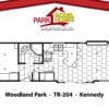 Woodland Park Model Timber Ridge Kennedy (TR-204) – Floor Plan Woodland Park Model Timber Ridge Kennedy (TR-204) - Floor Plan