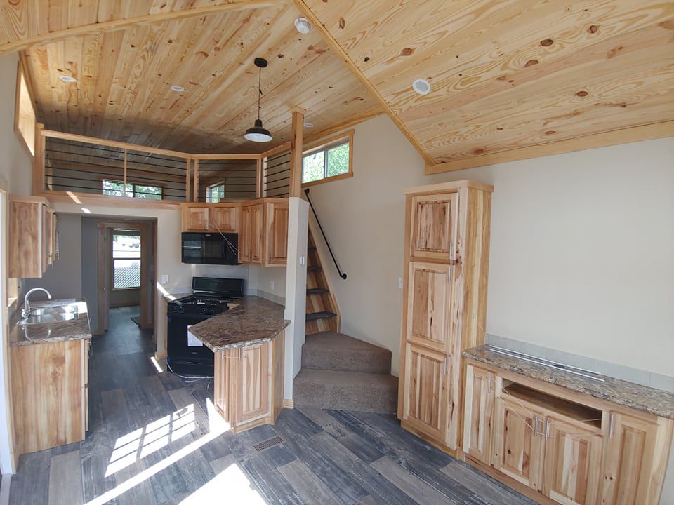 Park Model Homes 527 Rustic Living Room